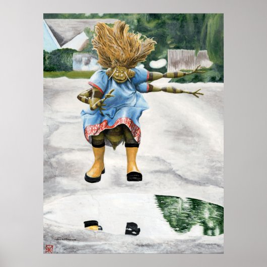 Insektenkind Jumping Fantasy Art Image Poster (Vorne)