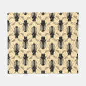 Insektenkunst: Cooler Käfer Fleecedecke (Vorderseite (Horizontal))