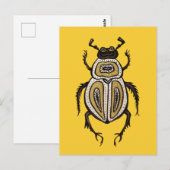 Insektenkunst Lover Yellow Decorative Käfer Postkarte (Vorne/Hinten)