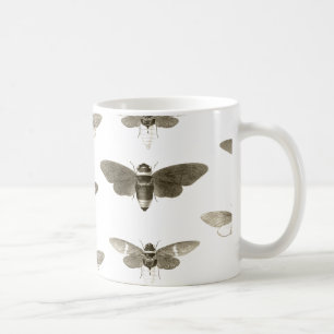 Insektenliebhaber-Tasse - Vintage-Zikaden-Illustra Kaffeetasse