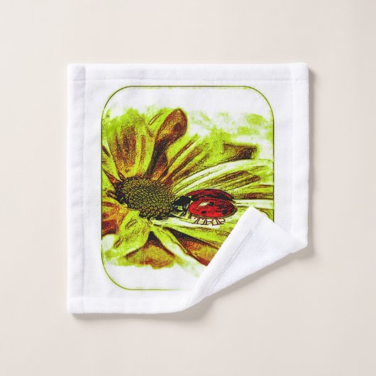 Insektenmodelle: Ladybug Life 01-04 Badhandtuch Set (Waschlappen)