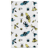 Insektenmuster | weiß kleine geschenktüte (Rückseite)