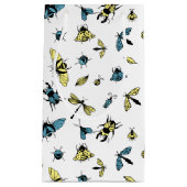 Insektenmuster | weiß kleine geschenktüte (Vorderseite)