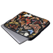 Insektennahtloses Muster Laptopschutzhülle (Vorne Knopf)