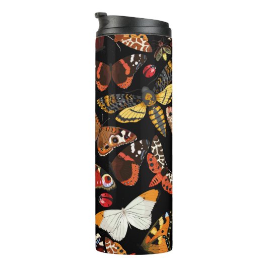 Insektennahtloses Muster Thermosbecher (Nach rechts gedreht)