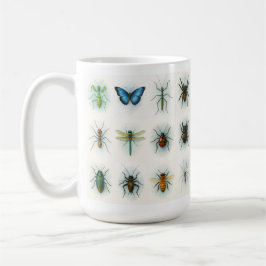 Insektensammlung Aquarellmalerei Insektenkunst  Kaffeetasse