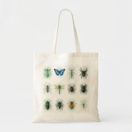 Insektensammlung Aquarellmalerei Insektenkunst  Tragetasche