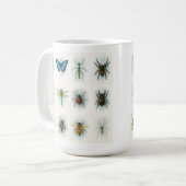 Insektensammlung Aquarellmalereien Insektenkunst Kaffeetasse (Vorderseite Links)