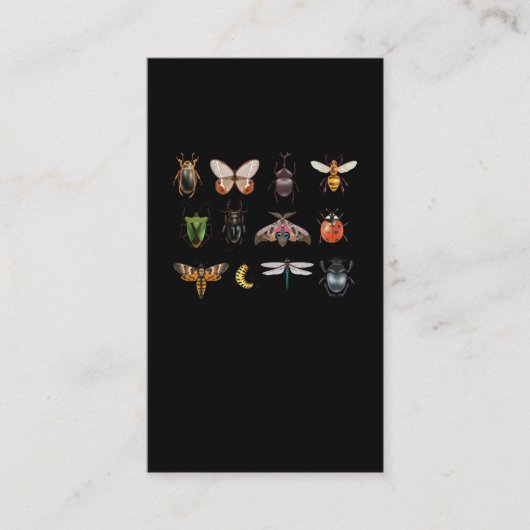 Insektensammlung Fly Butterfly Bee Ladybug Visitenkarte (Vorderseite)