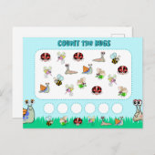Insektenzählung im Vorschulalter Postkarte (Vorne/Hinten)