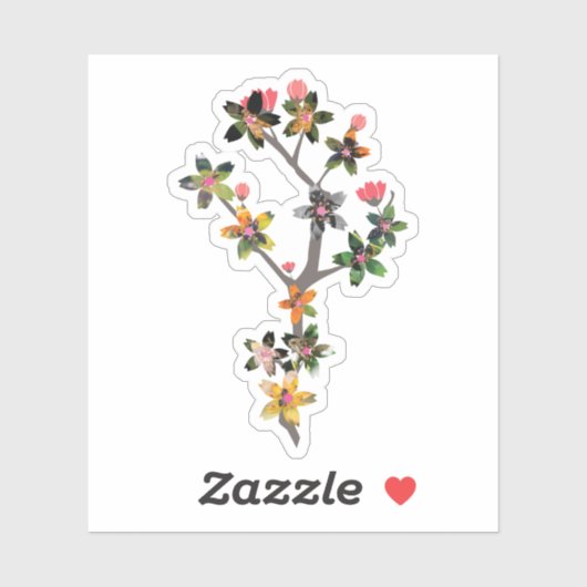 Insektenzweige Aufkleber (Blatt)