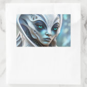 Insektizid an erwachsenen humanoiden Alien Rechteckiger Aufkleber (Tasche)