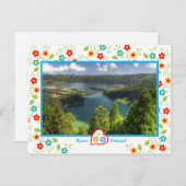 Insel Açores - Die Lagune von Sete Cidades Postkarte (Vorne/Hinten)