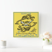 Insel Adam Island Zeitmauer Quadratische Wanduhr (Zuhause)