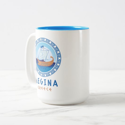 Insel Aegina Zweifarbige Tasse (Vorderseite Links)