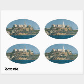 Insel Alcatraz Gefangenschaft San Francisco Bay Ovaler Aufkleber (Blatt)
