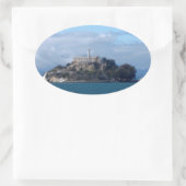 Insel Alcatraz Ovaler Aufkleber (Tasche)