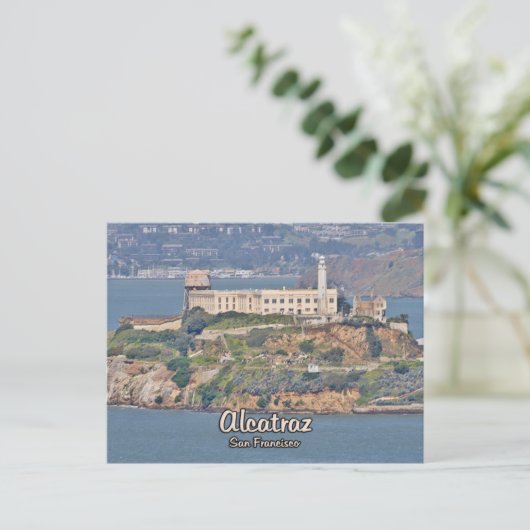 Insel Alcatraz Postkarte (Stehend Vorderseite)