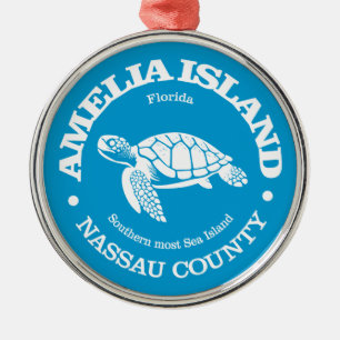 Insel Amelia (Meeresschildkröte) Ornament Aus Metall