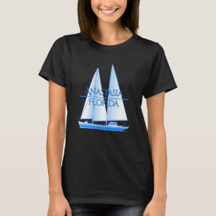Insel Anastasia Florida Küste Nautisches Segeln T-Shirt
