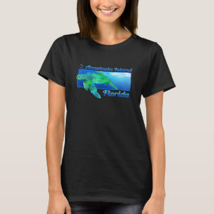 Insel Anastasia Florida Schwimmseeschildkröte T-Shirt