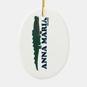 Insel Annas Maria - Alligator Keramik Ornament