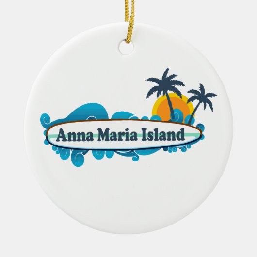 Insel Annas Maria - Brandungs-Entwurf Keramikornament (Vorne)