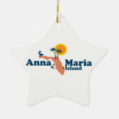 Insel Annas Maria - Karten-Entwurf Keramik Ornament (Vorne)