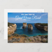 Insel Archway Great Ocean Road Australien Postkarte (Vorne/Hinten)