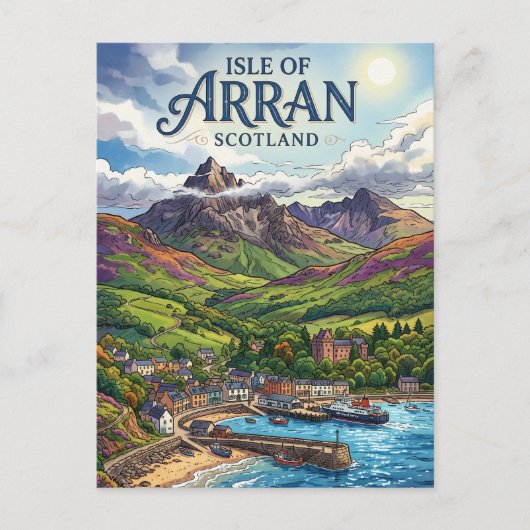 Insel Arran Schottland Postkarte (Vorderseite)