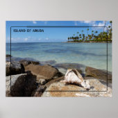 Insel Aruba Beach Poster (Vorne)