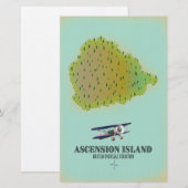 Insel Ascension Britisch Überseegebiet Karte (Vorne/Hinten)