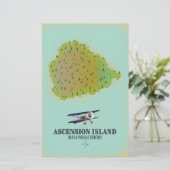 Insel Ascension Britisch Überseegebiet Karte (Stehend Vorderseite)