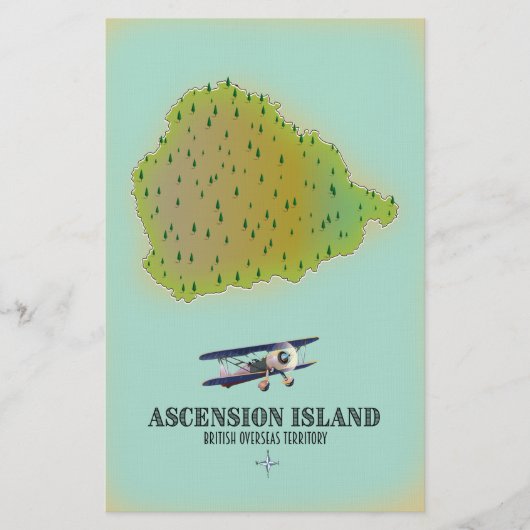 Insel Ascension Britisch Überseegebiet Karte (Vorderseite)