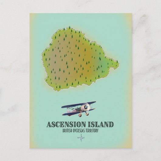 Insel Ascension Britisch Überseegebiet Karte (Vorderseite)