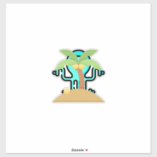 Insel Aufkleber (Blatt)