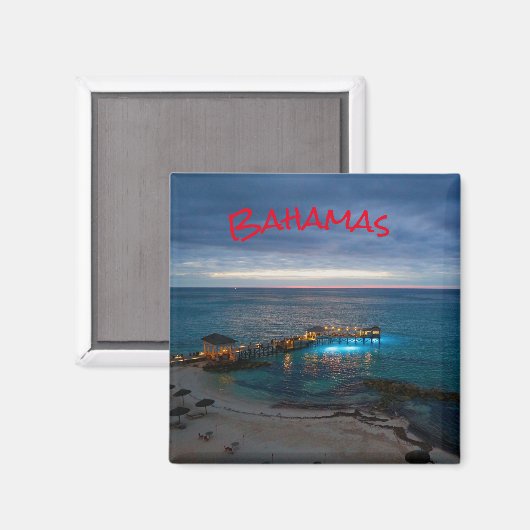 Insel Bahamas Night Magnet (Vorderseite/Rückseite)