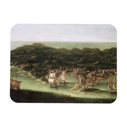 Insel Barbados, c.1694 (Öl auf Leinwand) Magnet (Horizontal)