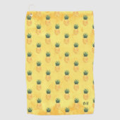 Insel Beach Ananas Mit Monogramm Golfhandtuch (Vorderseite)
