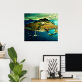 Insel Beerdigung von Newell Convers Wyeth Poster (Heimbüro)