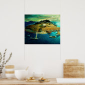 Insel Beerdigung von Newell Convers Wyeth Poster (Küche)