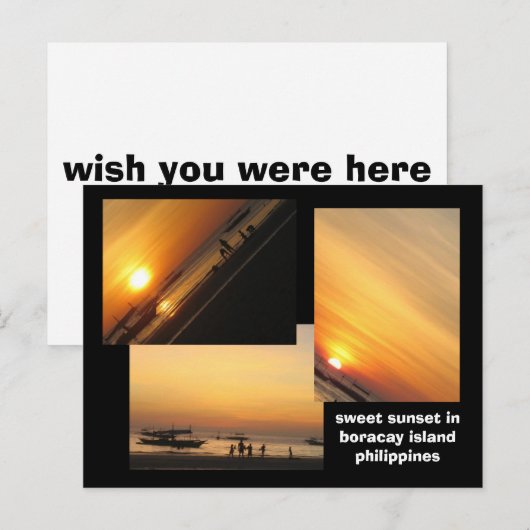 Insel Boracay Postkarte (Vorne/Hinten)