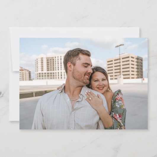 Insel Breeze Beach Hochzeit in Urlaubsort Save The Date (Rückseite)