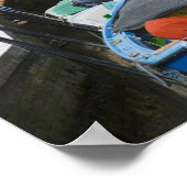 Insel Burano, Burano, Italien. Bunt Poster (Ecke)