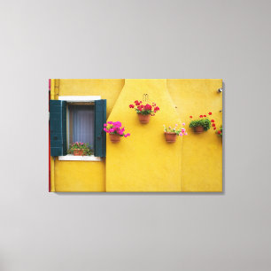Insel Burano, Burano, Italien. Farbenfroh Burano 3 Leinwanddruck