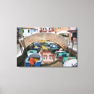 Insel Burano, Burano, Italien.farbig Leinwanddruck