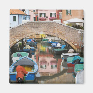 Insel Burano, Burano, Italien.farbig Magnet