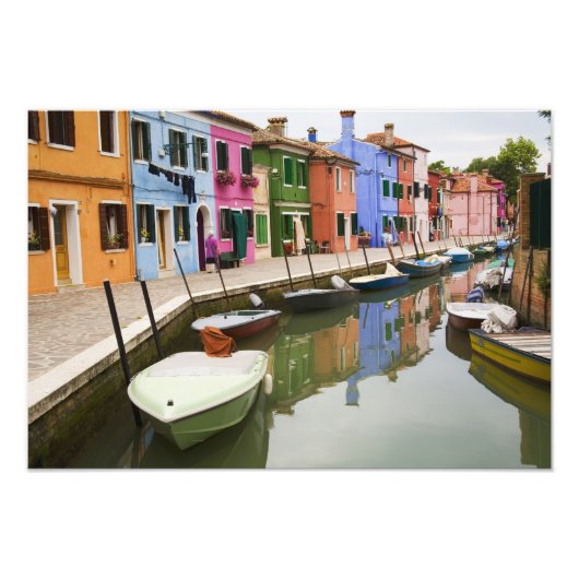 Insel Burano, Burano, Italien. Farblich 4 Fotodruck (Vorne)