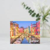 Insel Burano, Italien Postkarte (Stehend Vorderseite)