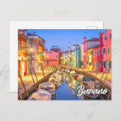 Insel Burano, Italien Postkarte (Vorne/Hinten)